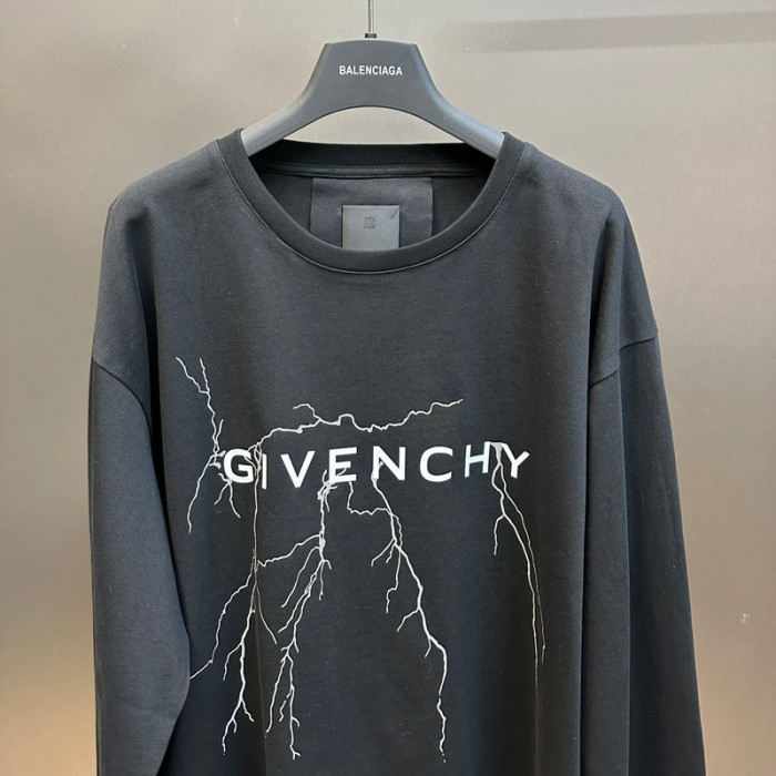 Givenchy 3M Reflective Lightning Long sleeve tee FZTX3261