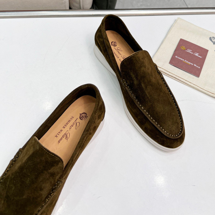 Loro Piana Summer Walk Moccasins Shoes without shoes box FZXZ125