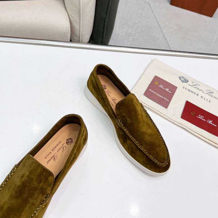 Loro Piana Summer Walk Moccasins Shoes without shoes box FZXZ125