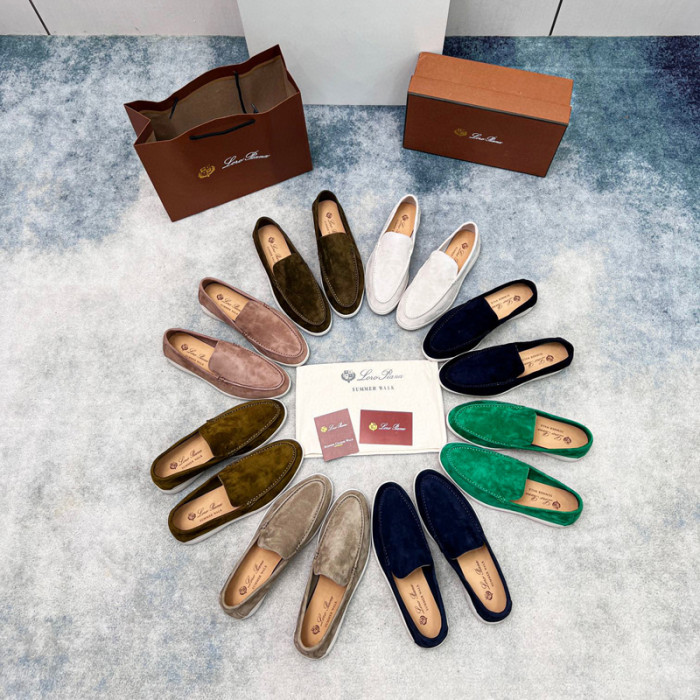 Loro Piana Summer Walk Moccasins Shoes without shoes box FZXZ125
