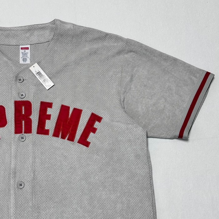 SUPREME 24SS ULTRASUEDE MESH BASEBALL JERSEY FZTX4058