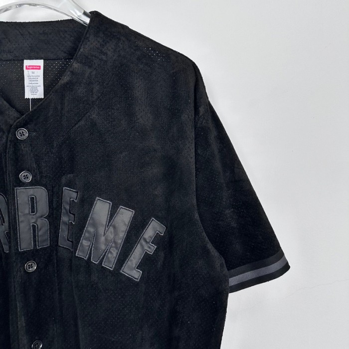 SUPREME 24SS ULTRASUEDE MESH BASEBALL JERSEY FZTX4058