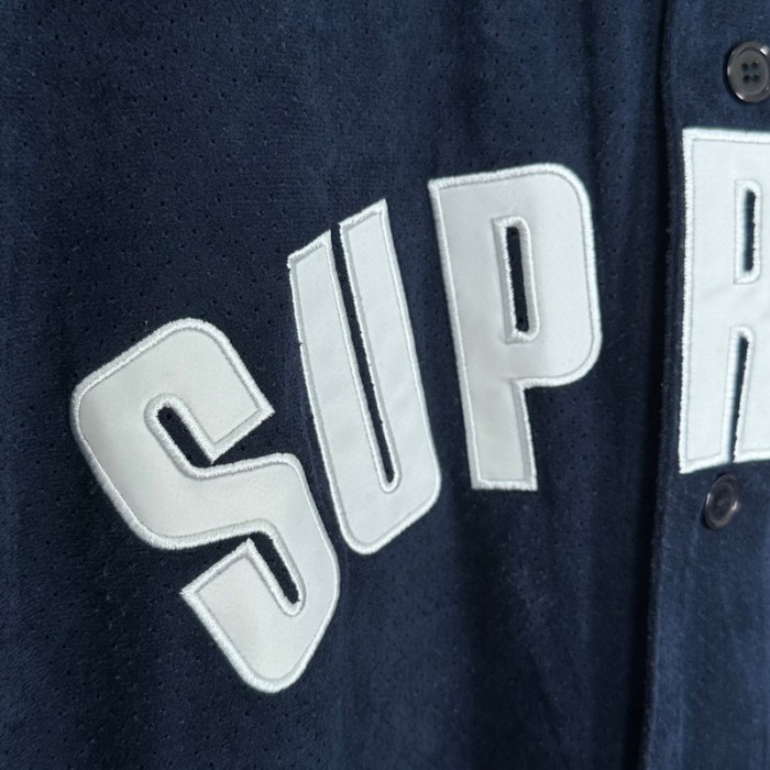 SUPREME 24SS ULTRASUEDE MESH BASEBALL JERSEY FZTX4058