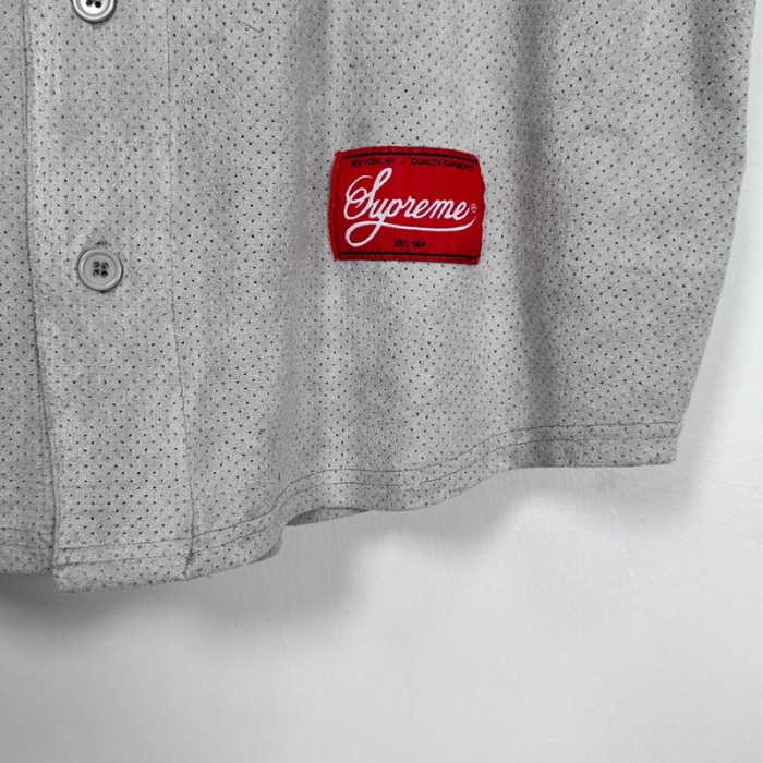 SUPREME 24SS ULTRASUEDE MESH BASEBALL JERSEY FZTX4058