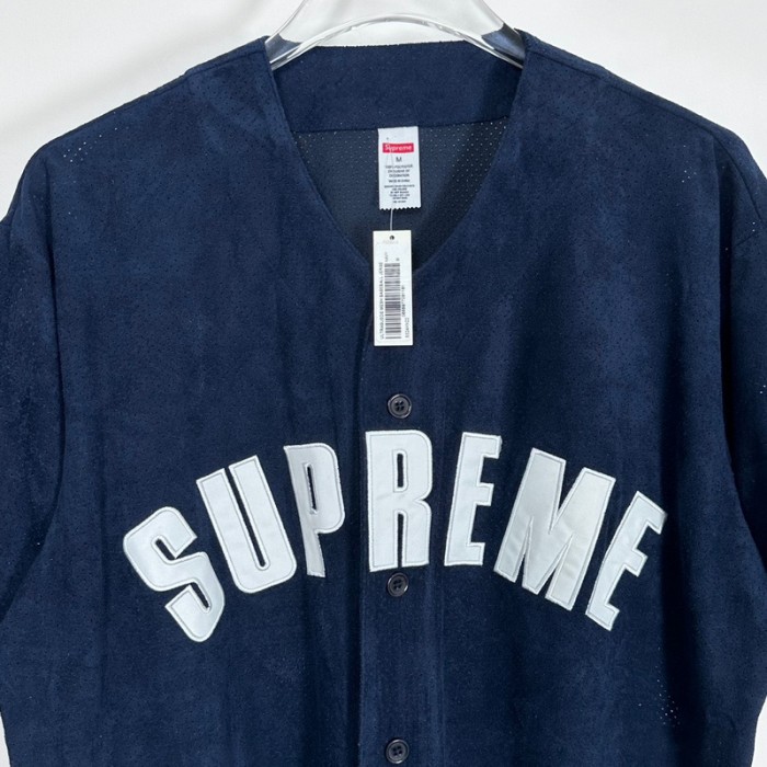 SUPREME 24SS ULTRASUEDE MESH BASEBALL JERSEY FZTX4058