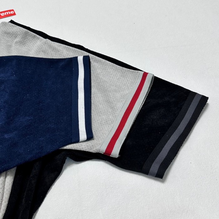 SUPREME 24SS ULTRASUEDE MESH BASEBALL JERSEY FZTX4058