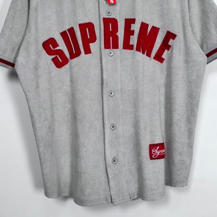 SUPREME 24SS ULTRASUEDE MESH BASEBALL JERSEY FZTX4058