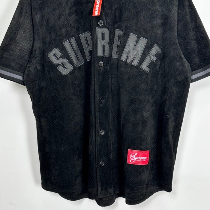 SUPREME 24SS ULTRASUEDE MESH BASEBALL JERSEY FZTX4058