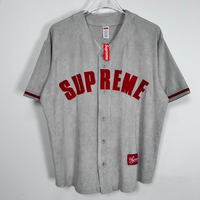 SUPREME 24SS ULTRASUEDE MESH BASEBALL JERSEY FZTX4058
