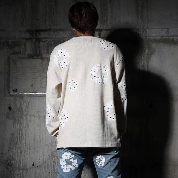 DENIM TEARS Rhinestone waffle tee FZWY1374