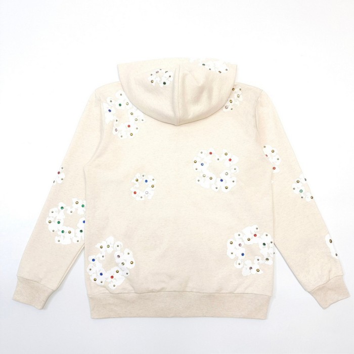 DENIM TEARS Rhinestone Zipper Hoodies FZWY1407