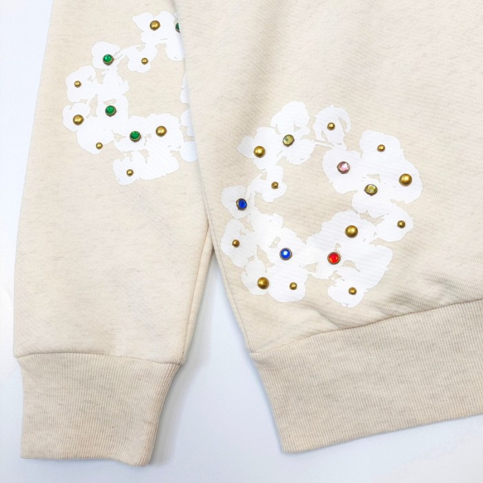 DENIM TEARS Rhinestone Zipper Hoodies FZWY1407
