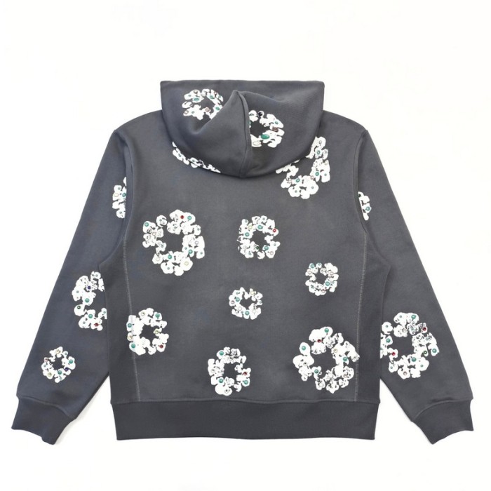 DENIM TEARS Rhinestone Zipper Hoodies FZWY1509
