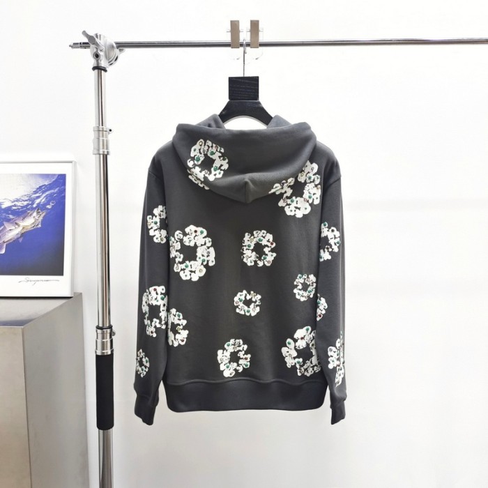 DENIM TEARS Rhinestone Zipper Hoodies FZWY1509