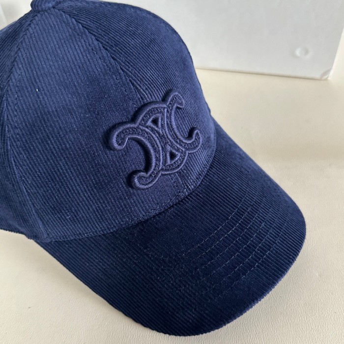 Celine TRIOMPHE Corduroy Baseball Hat FZMZ196