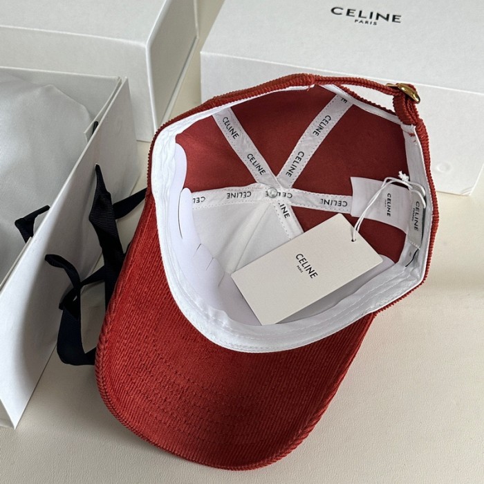 Celine TRIOMPHE Corduroy Baseball Hat FZMZ196