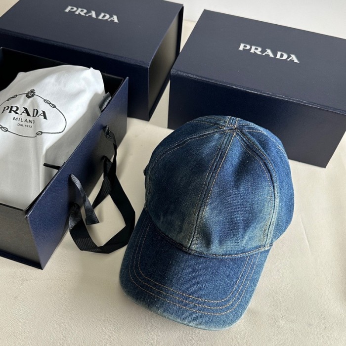 Prada Denim Fisherman's hat cap Baseball Hat FZMZ203