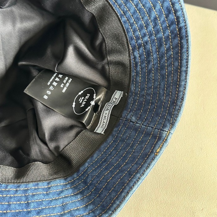 Prada Denim Fisherman's hat cap Baseball Hat FZMZ203