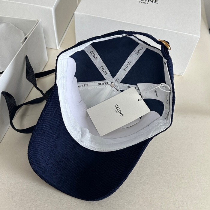 Celine TRIOMPHE Corduroy Baseball Hat FZMZ196