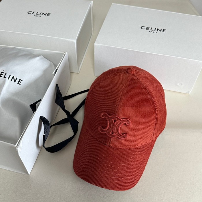 Celine TRIOMPHE Corduroy Baseball Hat FZMZ196
