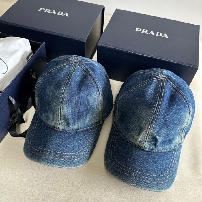 Prada Denim Fisherman's hat cap Baseball Hat FZMZ203