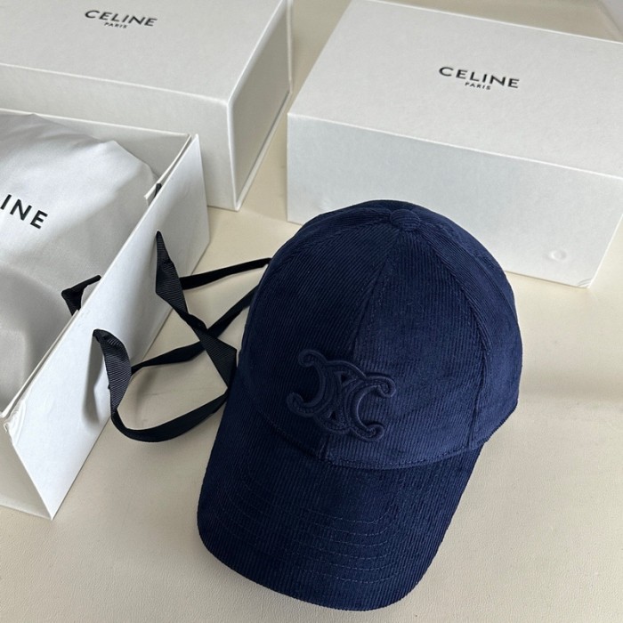 Celine TRIOMPHE Corduroy Baseball Hat FZMZ196
