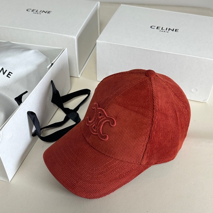 Celine TRIOMPHE Corduroy Baseball Hat FZMZ196