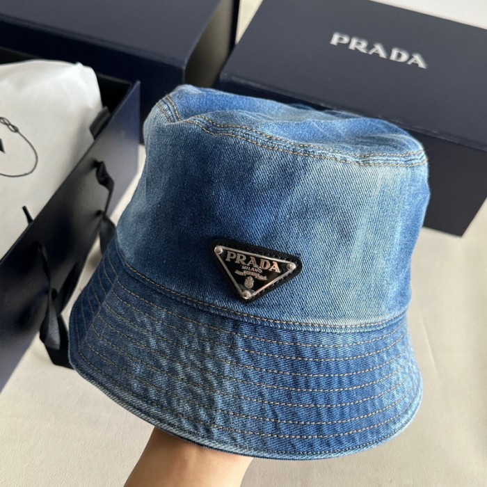 Prada Denim Fisherman's hat cap Baseball Hat FZMZ203