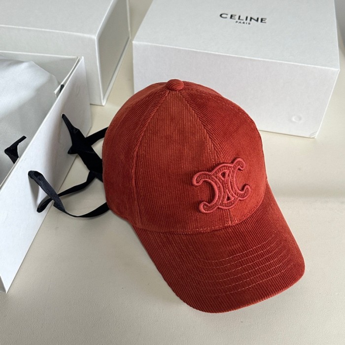 Celine TRIOMPHE Corduroy Baseball Hat FZMZ196
