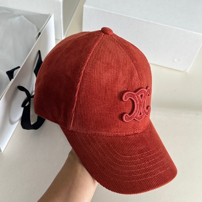 Celine TRIOMPHE Corduroy Baseball Hat FZMZ196