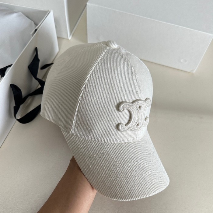Celine TRIOMPHE Corduroy Baseball Hat FZMZ196