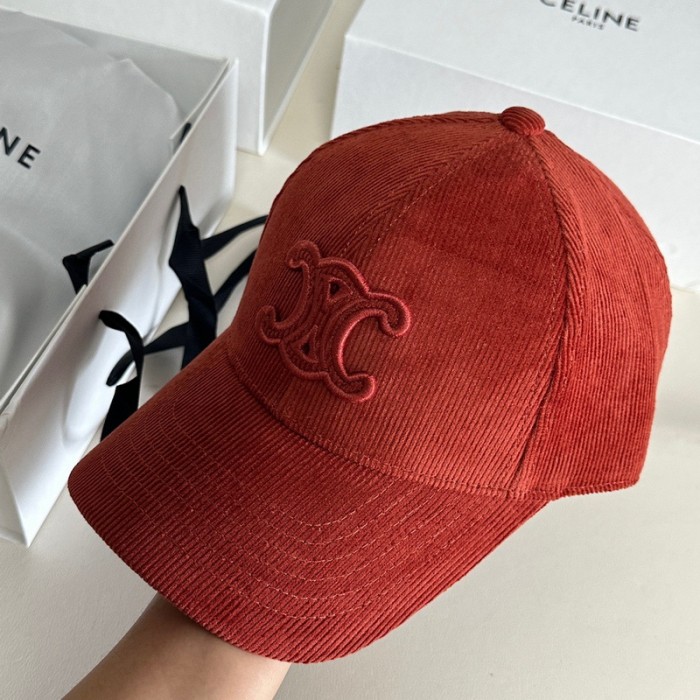 Celine TRIOMPHE Corduroy Baseball Hat FZMZ196