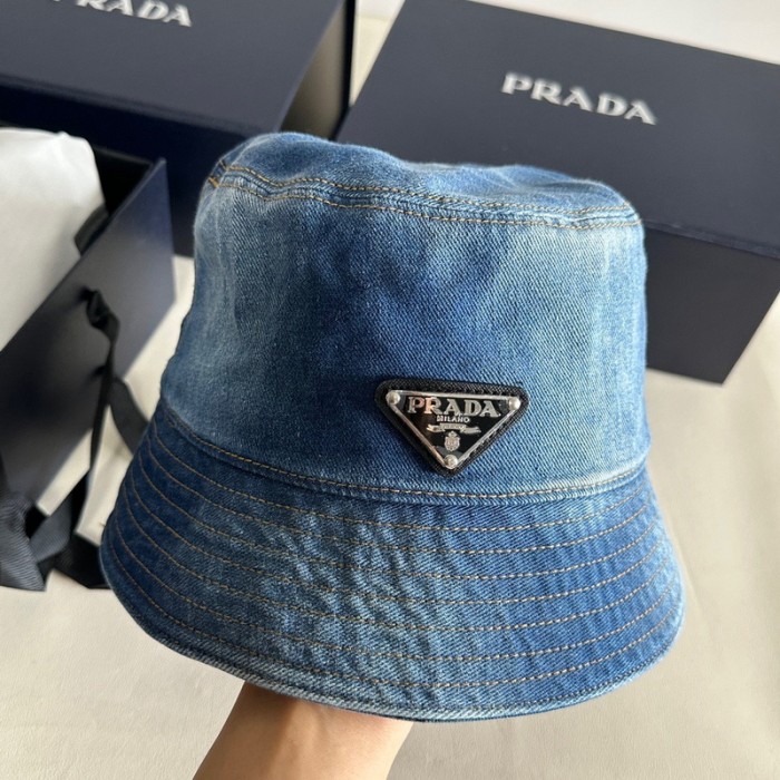 Prada Denim Fisherman's hat cap Baseball Hat FZMZ203