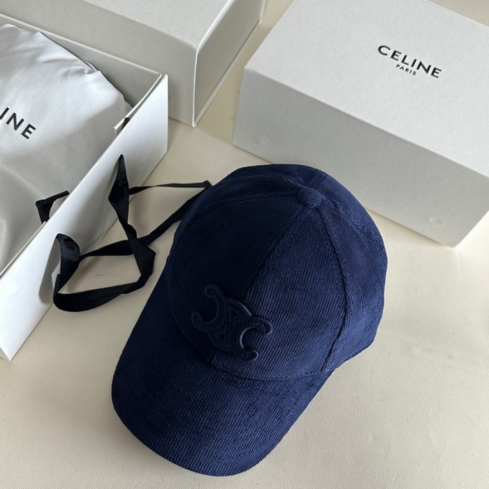 Celine TRIOMPHE Corduroy Baseball Hat FZMZ196