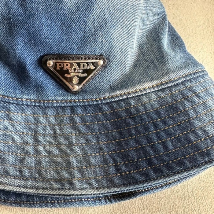 Prada Denim Fisherman's hat cap Baseball Hat FZMZ203