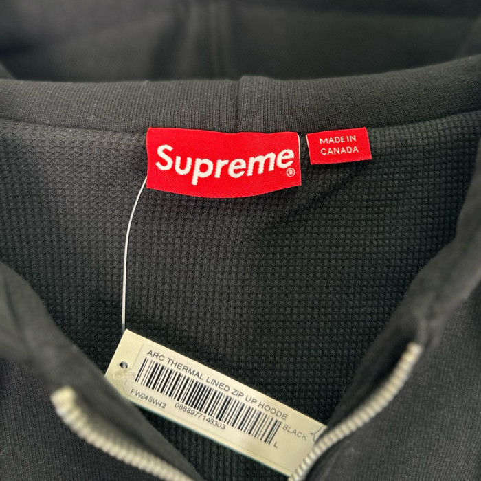 SUPREME 24FW ARC THERMAL LINED ZIP UP HOODED FZWY1610