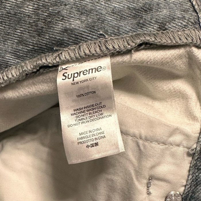 SUPREME 24FW HJR TROMPE L'OEIL LOOSE FIT JEAN FZKZ1164