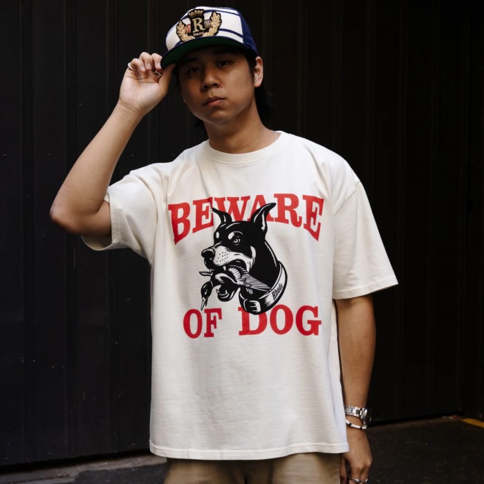 Rhude WARNING LOGO T-SHIRT FZTX4453