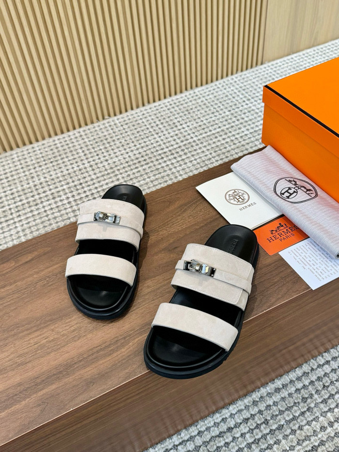 Hermes Jackson chamois Slipper FZXZ170