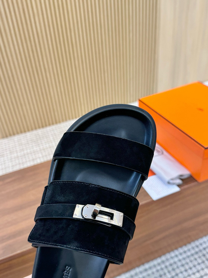 Hermes Jackson chamois Slipper FZXZ170