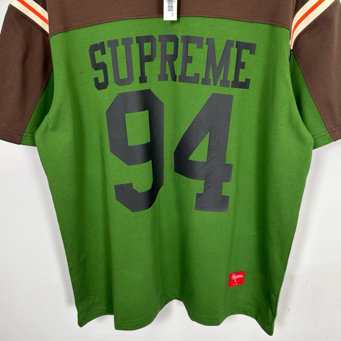SUPREME SS25 SPLIT S/S FOOTBALL TOP FZTX4931