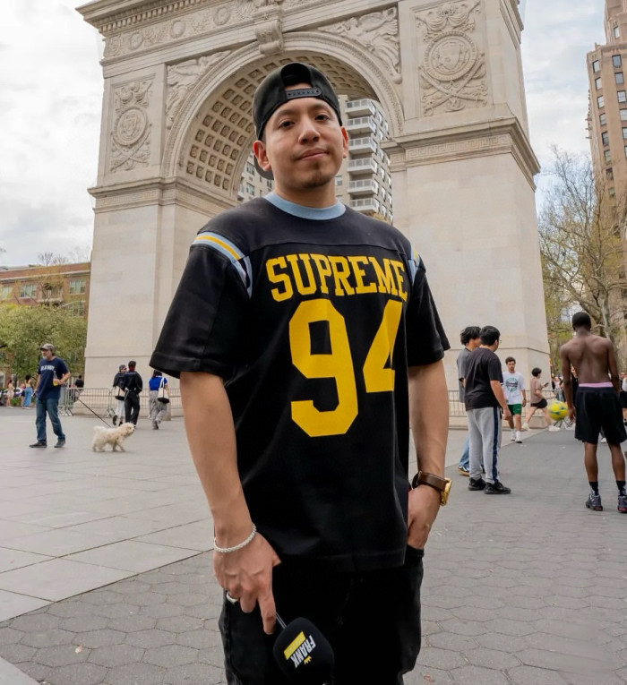 SUPREME SS25 SPLIT S/S FOOTBALL TOP FZTX4931