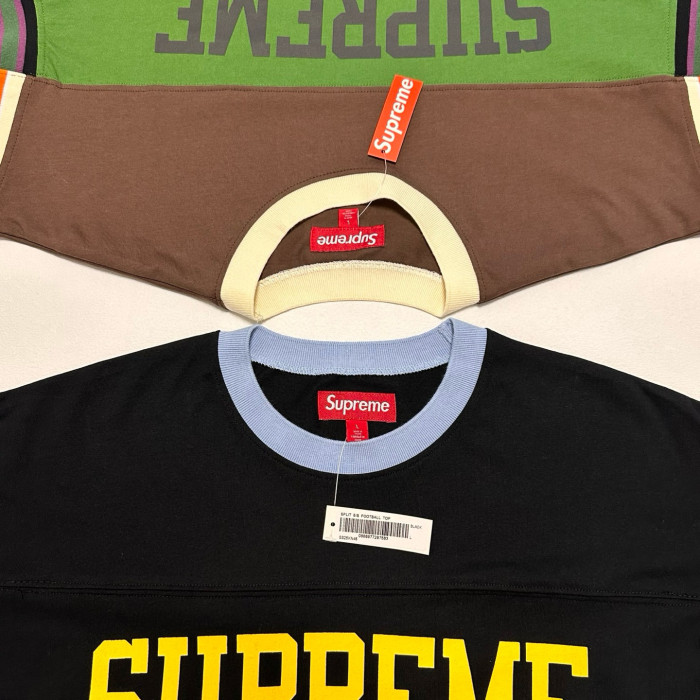 SUPREME SS25 SPLIT S/S FOOTBALL TOP FZTX4931
