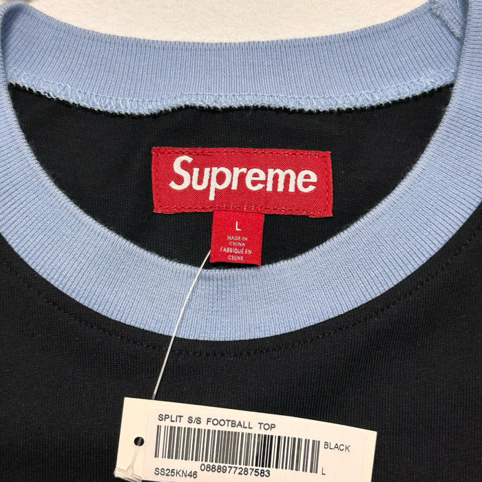 SUPREME SS25 SPLIT S/S FOOTBALL TOP FZTX4931