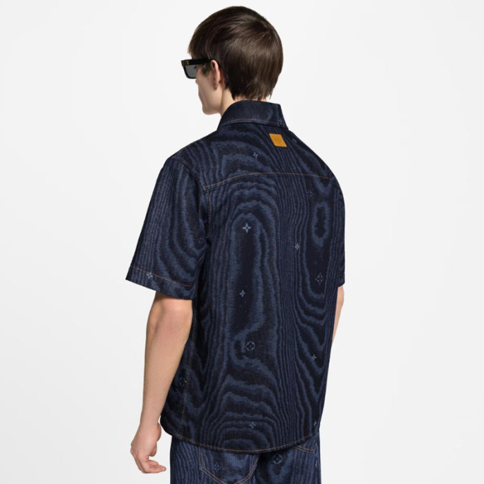 LV Moiré Denim Shirts FZCS476