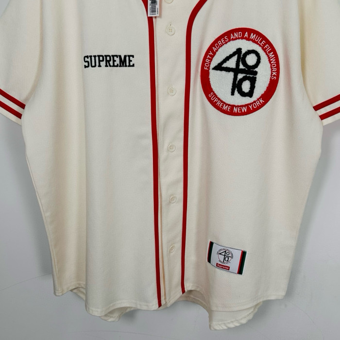 SUPREME SS25 40 Acres Twill Baseball Jersey FZCS487