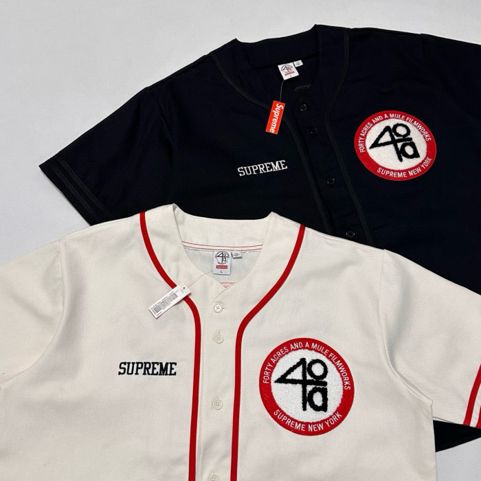 SUPREME SS25 40 Acres Twill Baseball Jersey FZCS487