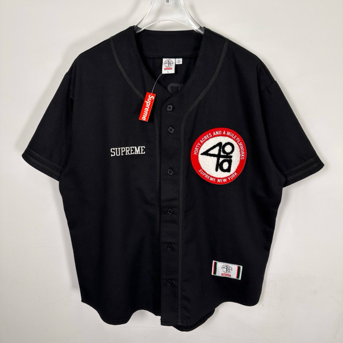 SUPREME SS25 40 Acres Twill Baseball Jersey FZCS487