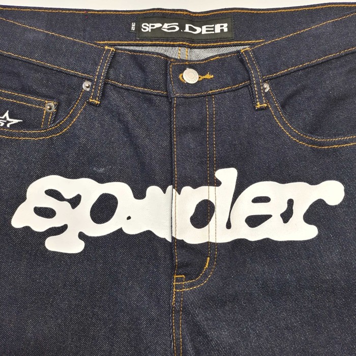 Sp5der Denim Shorts FZKZ1501