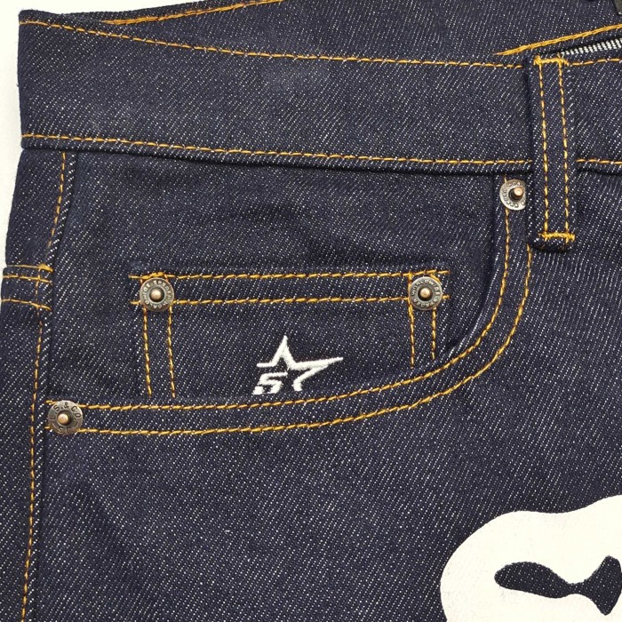 Sp5der Denim Shorts FZKZ1501
